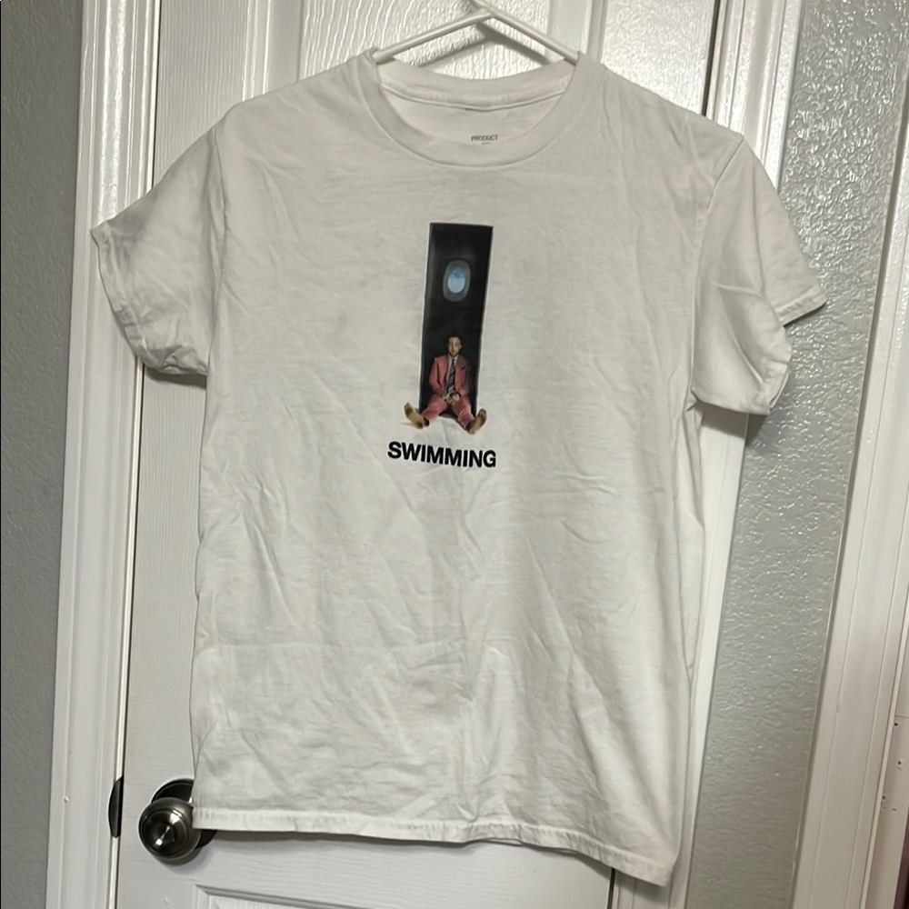 White Graphic T-Shirt. MAC MILLER  swimming mens small